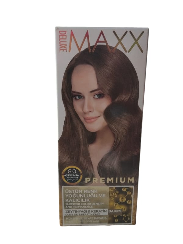 MAXX%20DELUXE%20Premıum%208.0%20Açık%20Kumral%20Saç%20Boyası