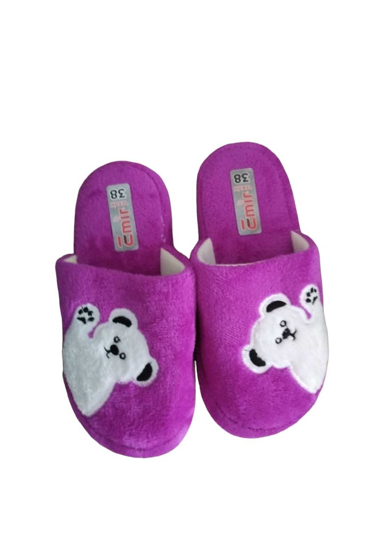 peluş%20panda%20desenli%20ev%20terliği%20mor